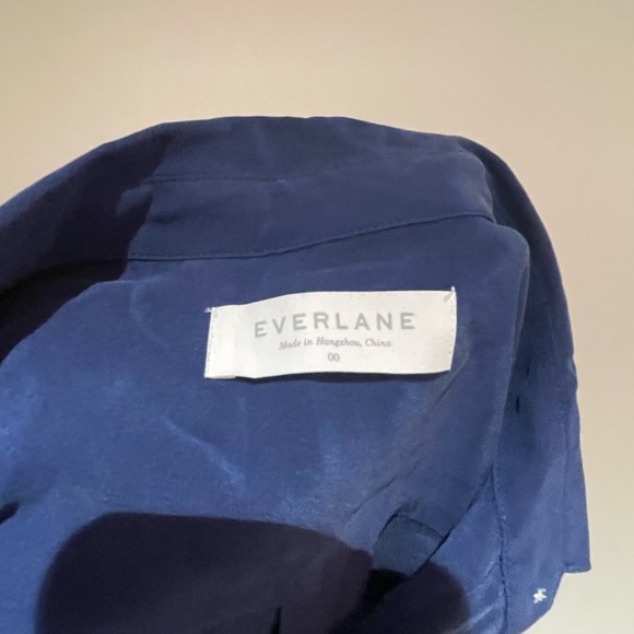 Soft EVERLANE Silk Shirt Blouse - Blue/ Size 00 - Picture 2 of 4